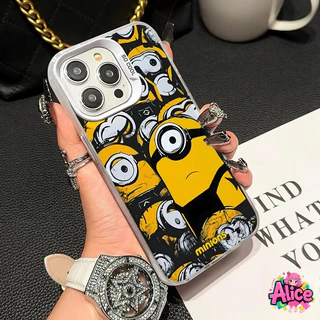 🔥Alice🔥เคส iPhone รูปแบบแอนิเมชั่นมินเนี่ยน ไอโฟน11 For iPhone12 13 14 15 16 Pro MAX X XS XR XS 6 7 8Plus SE2020