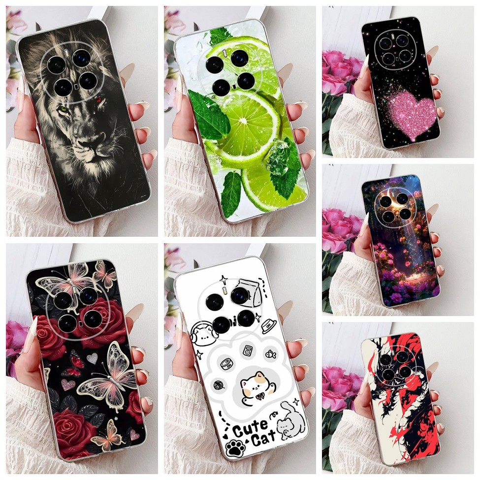 Clear สําหรับ Honor Magic 7Pro PTP-N49 PTP-AN10 สําหรับ Honor Magic 7 Pro กรณีหรูหราผีเสื้อรักแฟชั่น