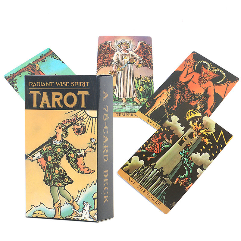 สไตล์ใหม่ 12 * 7Radiant Wise Spirit Tarot Wise Tarot Oracle การ์ดเกมกระดาน 4.6