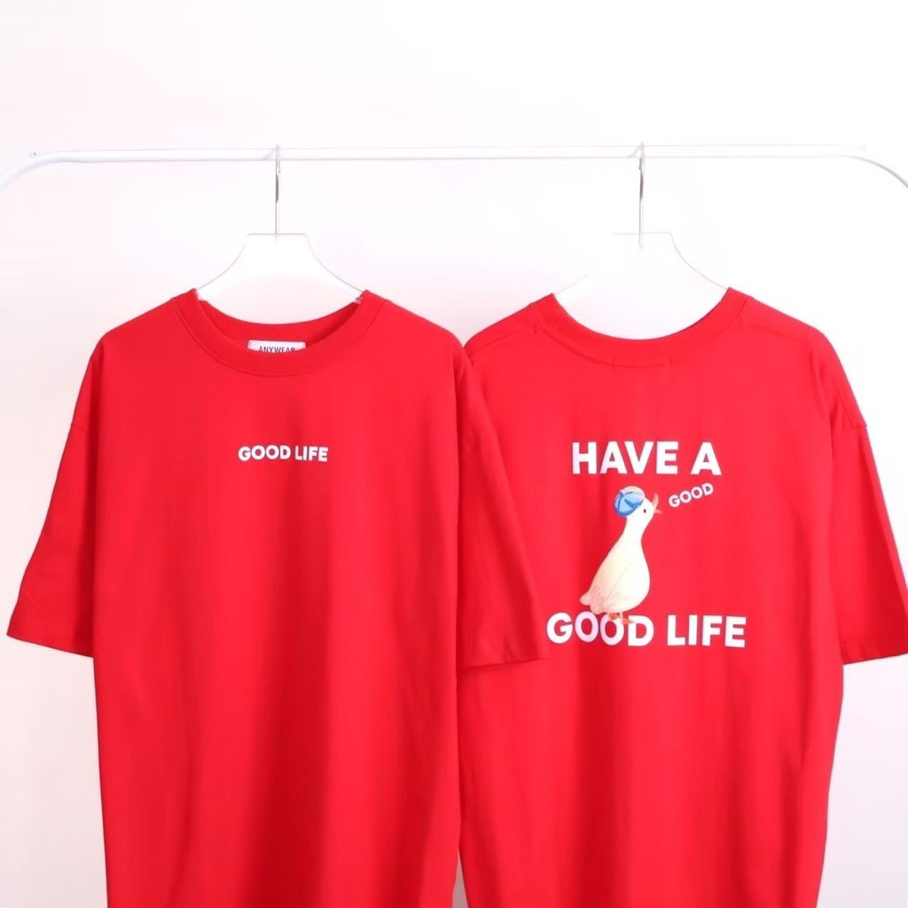 (COD ส่งจากไทย) BOOM เสื้อยืด  oversize cotton 100% คอกลม แขนสั้น  งานป้าย Anywere