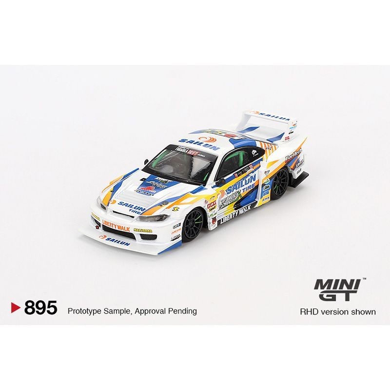 MINIGT 1: 64 LB-Super Silhouette S15 SILVIA #895 จําลองรถโลหะผสมรุ่นออกจากรุ่นพิมพ์