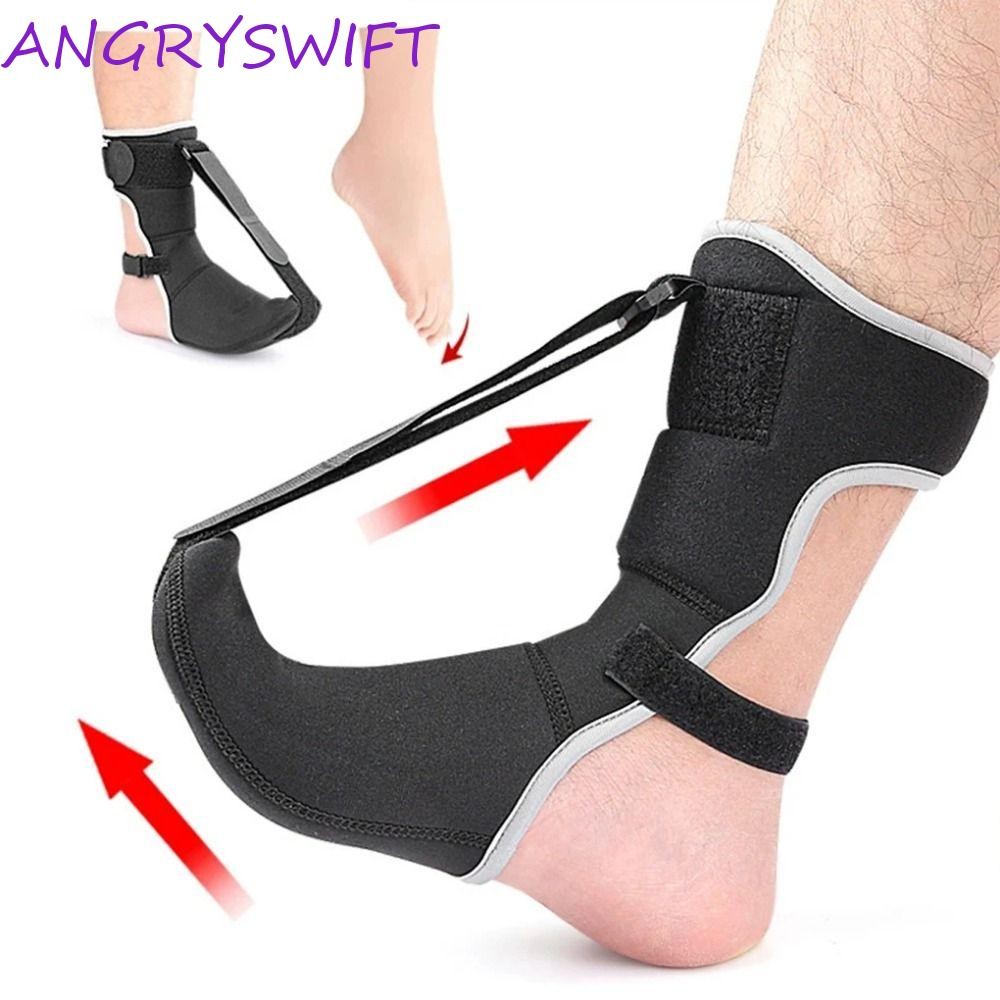 ANGRYSWIFT Foot Drop Brace ถุงเท้า, การออกแบบตามหลักสรีรศาสตร์สายรัดปรับได้ Plantar Fasciitis Night Splint, Soft Padding Breathable สบายคงที่ข้อเท้า Orthotic Support