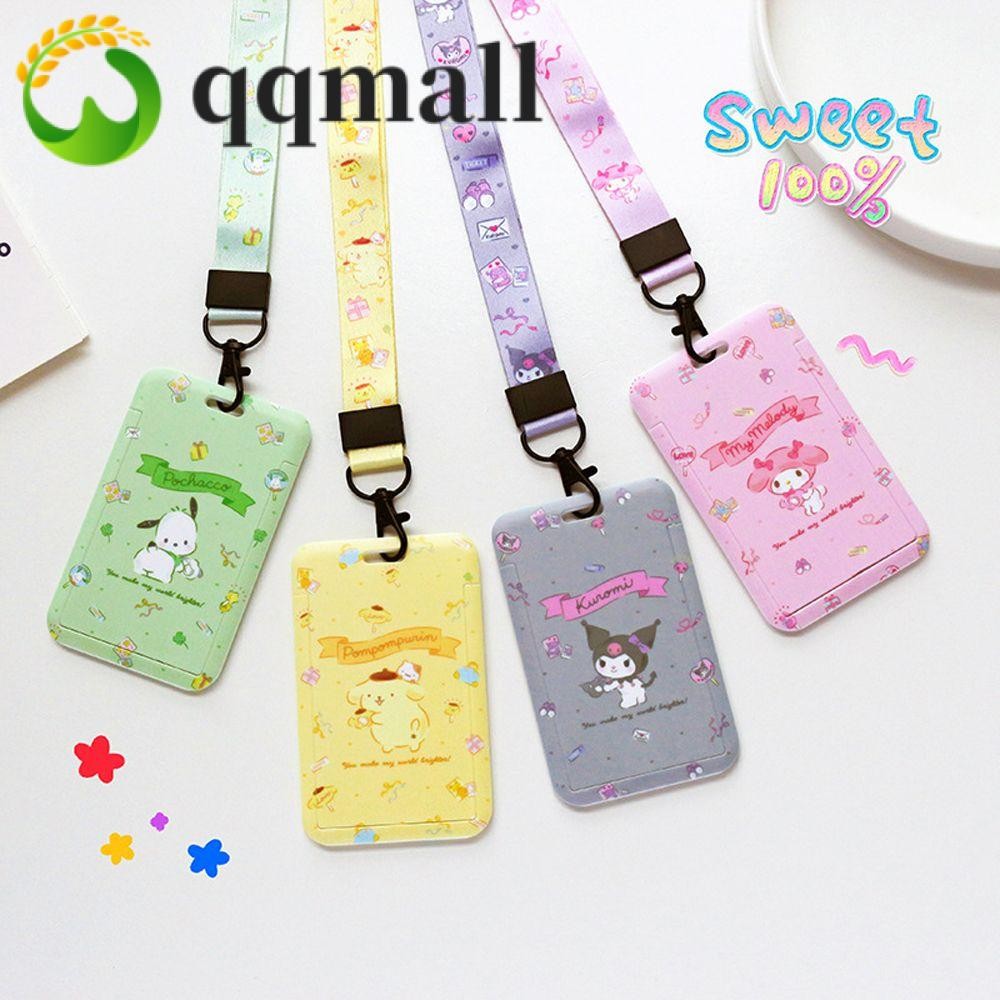 Qqmall กระเป๋าใส่บัตรเครดิต บัตรเครดิต พลาสติก ลายการ์ตูนสุนัข Melody Kawaii แบบพกพา สําหรับนักเรียน