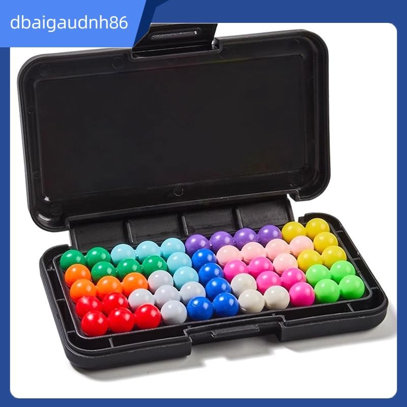 READY STOCK เกม IQ ปิรามิดลูกปัดมุก: แผ่นปริศนา 3D 200 Challenges สําหรับเพิ่มทักษะลอจิกเด็ก