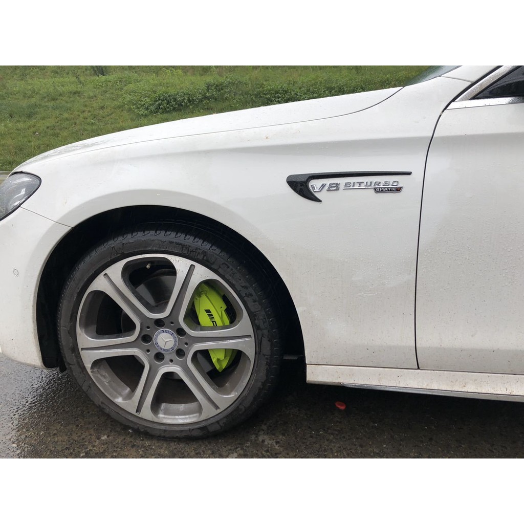 เหมาะสําหรับ Mercedes-Benz C, E, S-Class ดัดแปลง E63S Fender Nike ป้ายสติกเกอร์ตกแต่ง Word Label V8 