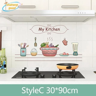SKTH 30*90 ซม. 60*90 ซม.ห้องครัวสติกเกอร์กันน้ํามัน Self-กาวกันน้ํา SKK