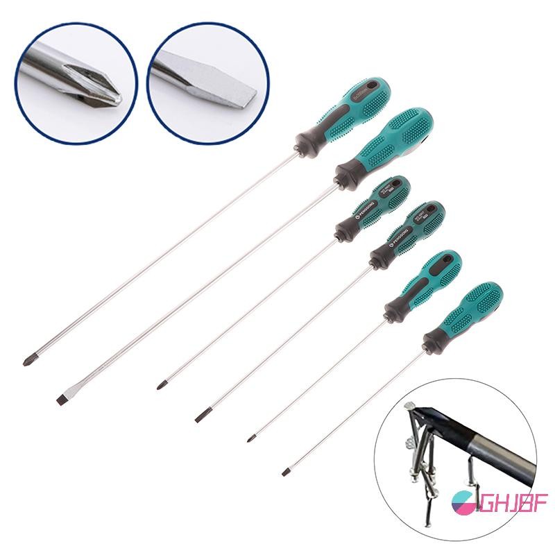 GHJBF] 1 ชิ้นสีเขียวจับไขควงแม่เหล็กยาว Slotted ไขควงติดตั้งและถอดชิ้นส่วนเครื่องมือซ่อมแซมเดิม satnknam