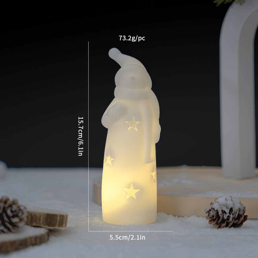 คริสต์มาสซานตาโต๊ะมินิส่องสว่าง ตกแต่งไฟน่ารักสำหรับบ้านและโต๊ะ - รูปที่ 3