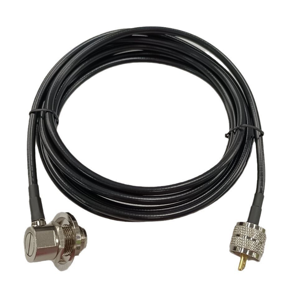 R RG58UHF ชายท่อรถวิทยุ Walkie-Talkie RF Coaxial สาย M ชายเสาอากาศอะแดปเตอร์สาย 50 Om 4.6