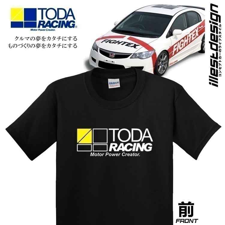 24 แฟชั่น 2025 Auto Tees : CP241 - CP242 Toda Racing เสื้อยืด WRX STI GTR35 SUPRA RX7 RX8 S15 ZC31S 