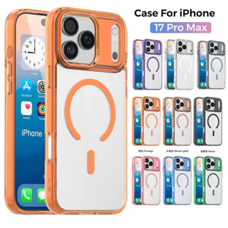 เคส ขอบสี PC ใส สำหรับ iPHONE 17 Air 17Pro 17Promax เคสชาร์ได้ สำหรับ ไอโฟน13,111 12 14,15 Pro Plus Promax 16 16Promax
