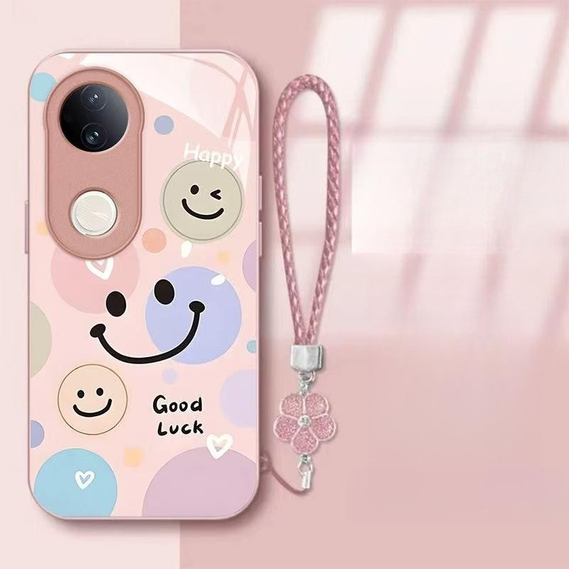 สําหรับVivo V60 V50 Lite V40 Y200 V40 Pro 5GกรณีG Graffitiหน้ายิ้มกันกระแทกพร้อมกล้องProtectorเคสโทรศัพท์