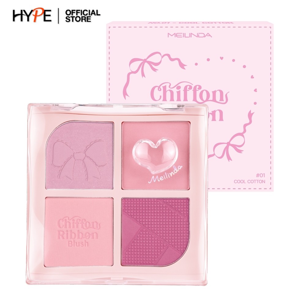 Meilinda Chiffon Ribbon Blush เมลินดา ชิฟฟ่อน ริบบอน บลัช บลัชออน (MC5102)