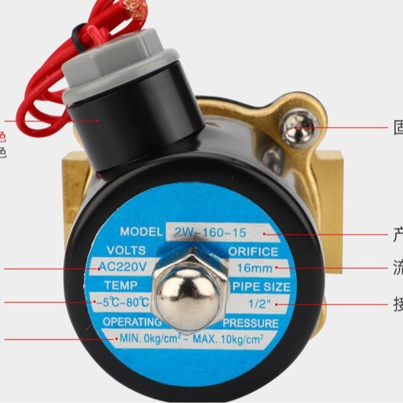 SENYA ปกติปิด Series Solenoid วาล์ว 2W-250-25 2W ปกติปิด Series Solenoid วาล์วทองแดง 2W160-15