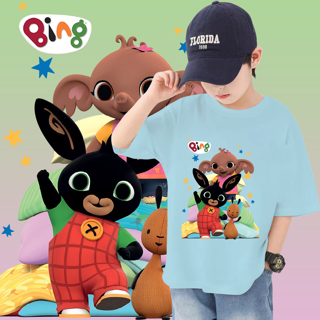 UNISEX 100-150cm เสื้อยืดเด็ก เด็กใหม่น่ารักเสื้อยืด 2025 BING Children’s T-shirt  พร้อมส่ง ราคา ถูกที่สุด ดีลบีเคเค