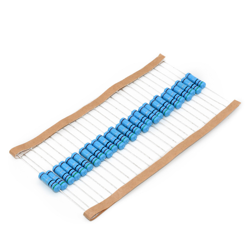 1/4w 1/2W 1W 2W 3W แหวนสีความต้านทานฟิล์มโลหะ 1.8 R 18R 180 ยูโร 1.8K 18K 180K