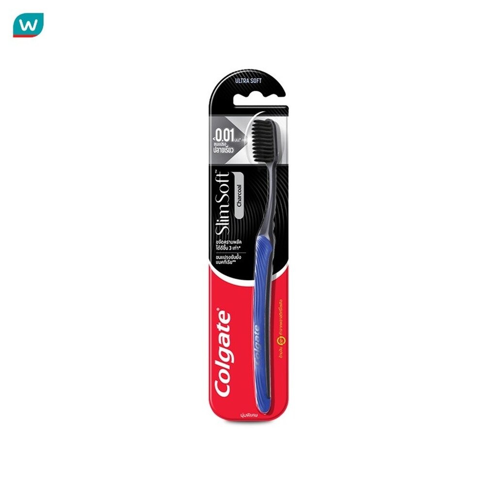 Colgate คอลเกต แปรงสีฟัน สลิม ซอฟท์ ชาร์โคล 1 ชิ้น