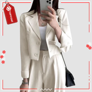 TOPCOAT สูทครอป ซับในทั้งตัว กางเกงขากระบอก สินค้าขายแยกกัน (1 ตัว) Size : S-3XL
