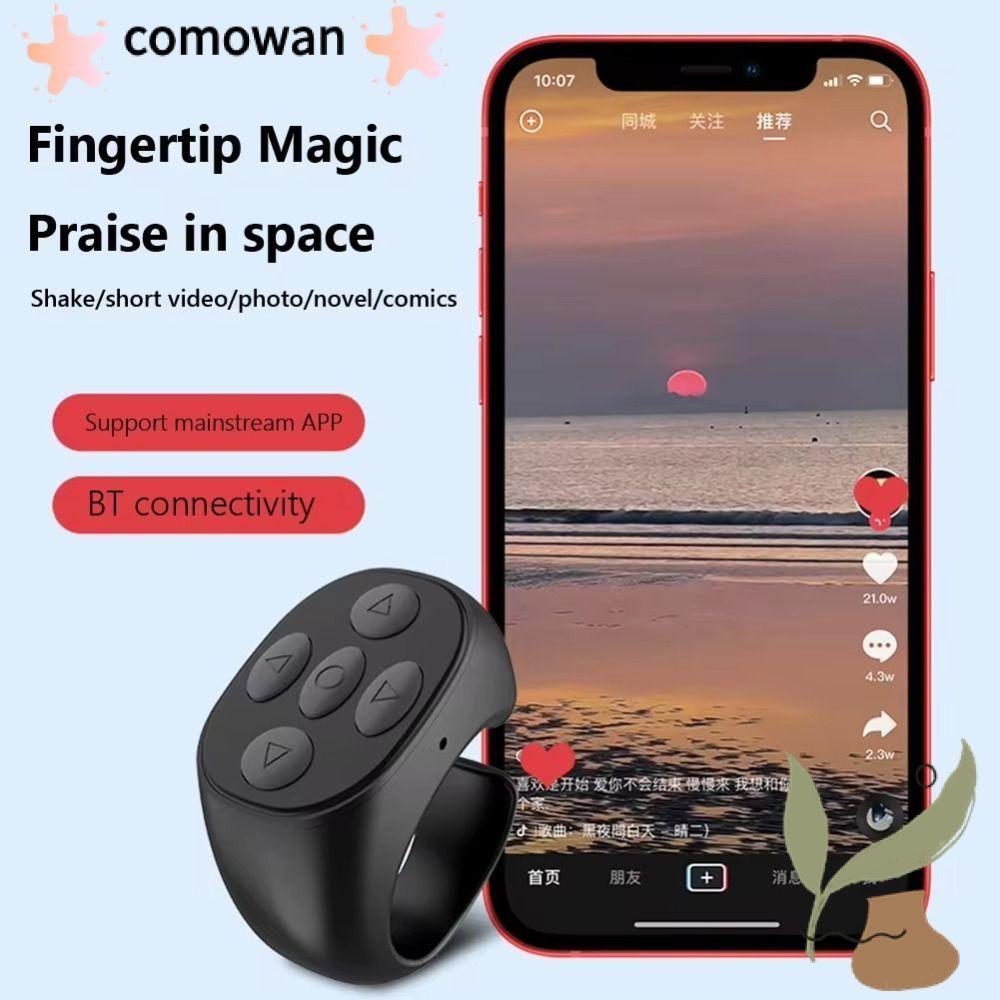 COMOWAN Electric Auto Page Turner, Bluetooth-เข้ากันได้กับ Mini Finger Clicking อุปกรณ์, Quick Click