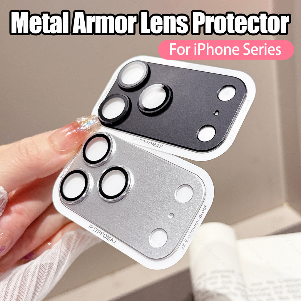 ตัวป้องกันกล้องโลหะระดับพรีเมียมสําหรับ iPhone 17 Pro Max Armor Alloy Lens Glass 17 Air 17Pro Max ฝาครอบเลนส์ด้านหลัง
