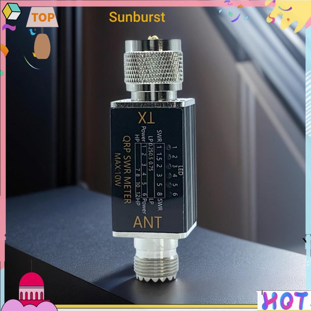 1- 30mhz 10W 6 LED SWR Meter Mini Power & SWR Meter ไม่ต้องใช้แบตเตอรี่ Shortwave SWR Power Meter แบ