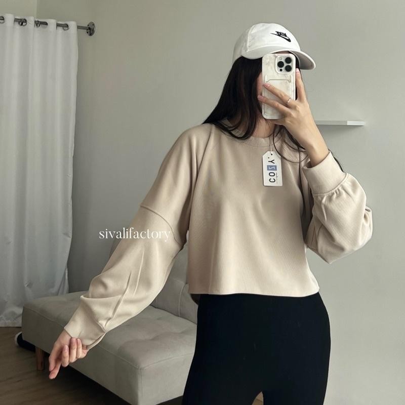 Crop Sweater - Basic Sweater Crop Top Rib Knit Premium - Womens Top