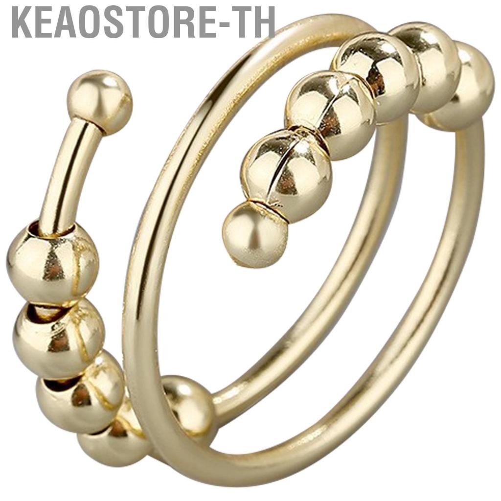 Keaostore-th Keaostore-th [Ande Online] Ring Women Sing Design Design Feels Niche Simple Golden Doub