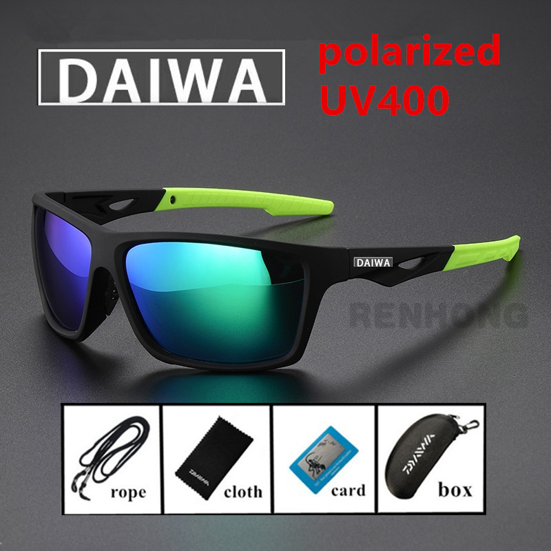 แว่นตากันแดด DAIWA 2025 แบบโพลาไรซ์ สำหรับผู้ชาย ใช้งานได้หลากหลาย เช่น เดินป่า ตกปลา ขี่จักรยาน และขับรถ มีการป้องกัน UV400