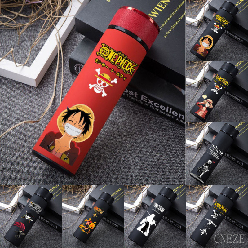 2ง อะนิเมะถ้วยน้ํา หนึ่ง ชิ้นส่วน กระติกน้ําสูญญากาศลูฟี่ 304 สแตนเลสสมาร์ทของขวัญนักเรียนชายและหญิงขวดกาแฟ