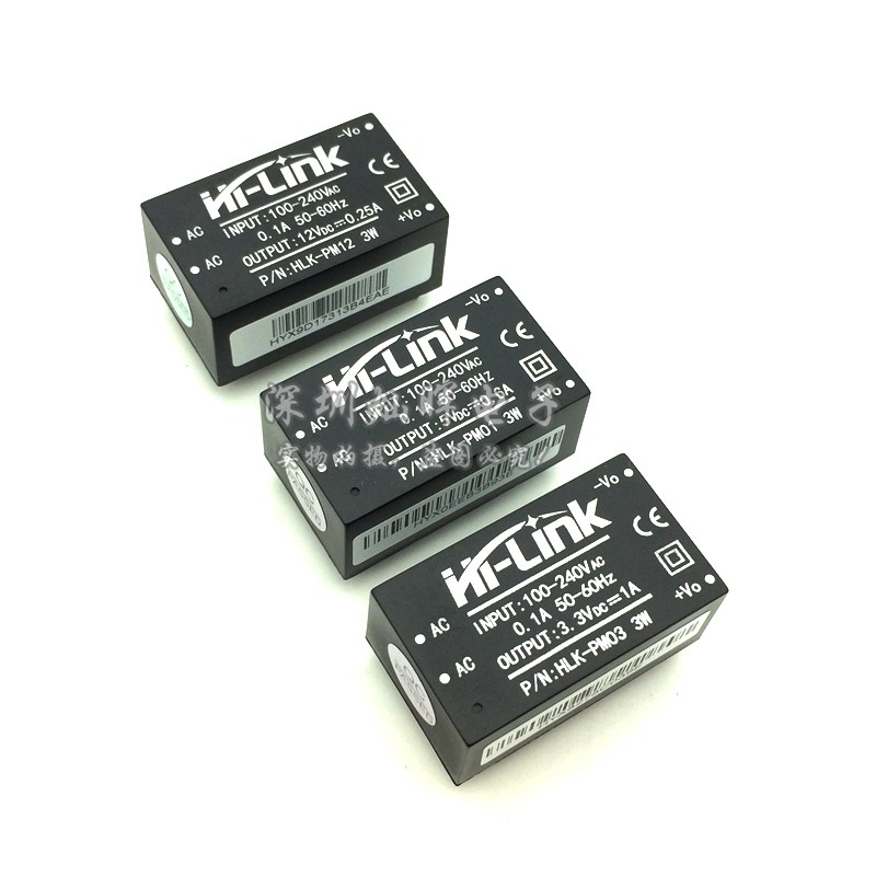 โมดูลไฟสลับแยก AC-DC 220V ถึง 3.3V5V HLK-PM01/03/12/5M/10M05/24