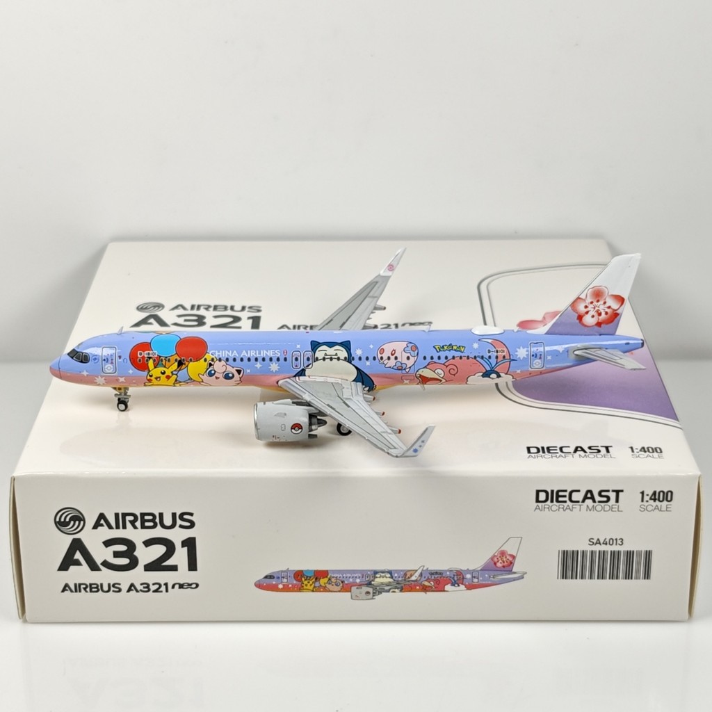 JC Wings SA4013 1: 400 China Airlines A321neo B-18101 โมเดลเครื่องบินโลหะผสม