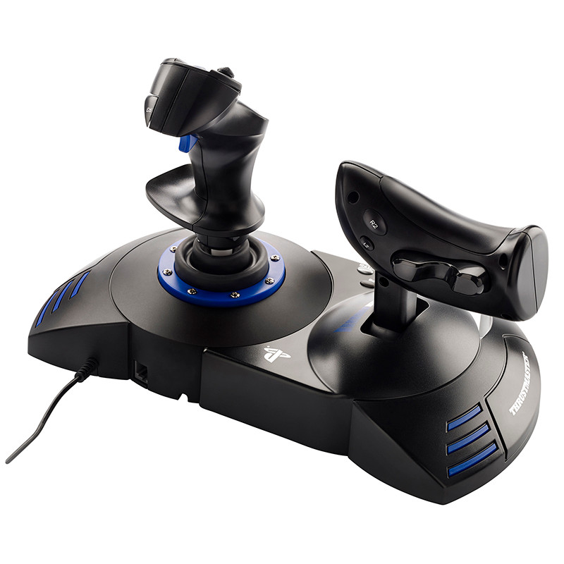 Tlight Hotas4/PS5 จําลองเที่ยวบิน T.Flight Hotas4 Advanced Two-Handed Flight Joy Simulator การควบคุม