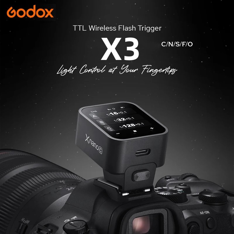 Godox X3 C/N/S/F/O TTL แฟลชไร้สาย Trigger HSS TTL-Convert-Manual ฟังก์ชั่นหน้าจอสัมผัสสําหรับ Sony C
