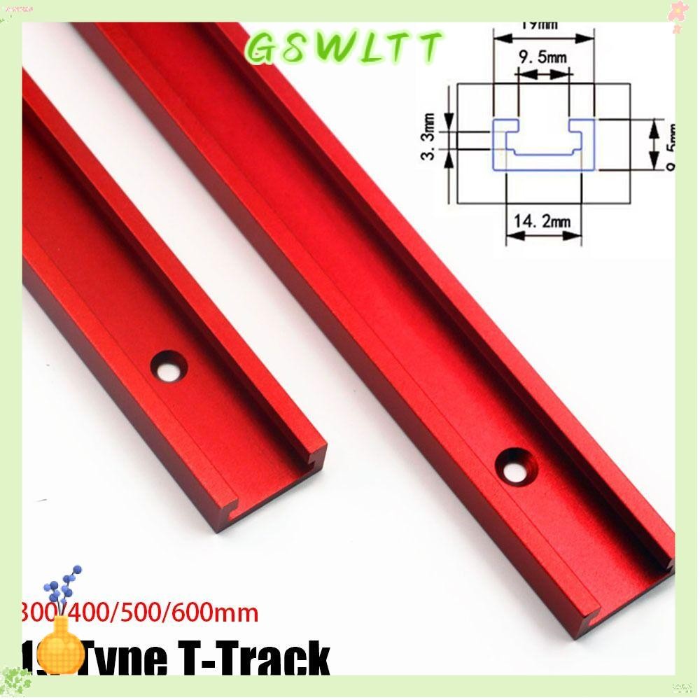 GSWLTT 1 ชิ้น T-Slot Track, T Slider Fixture Slot สไลด์ 300-600 มิลลิเมตร T-Track, 19 ประเภท 19x9.5 