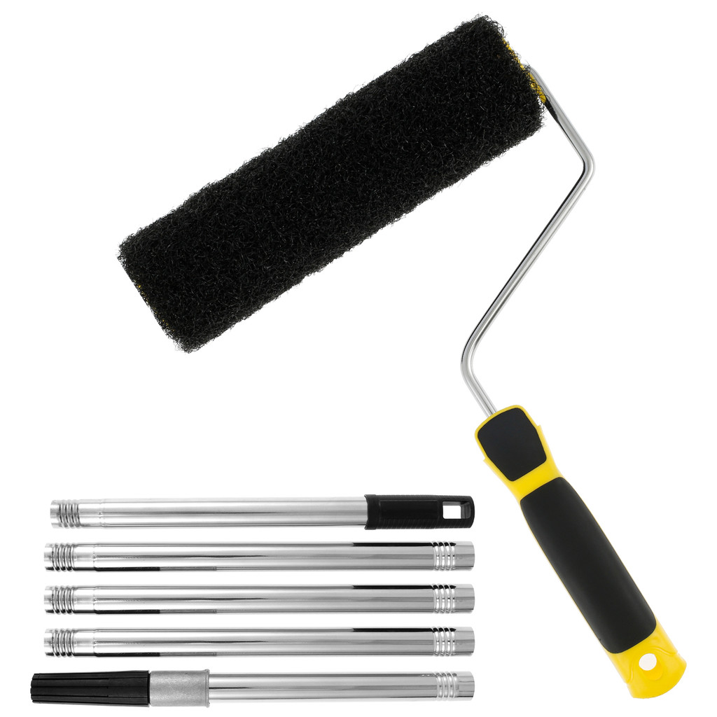 Drywall Compound Roller 9 นิ้ว Drywall Texture Roller แปรงลูกกลิ้ง Drywall พร้อมที่จับ Ergonomic SHO
