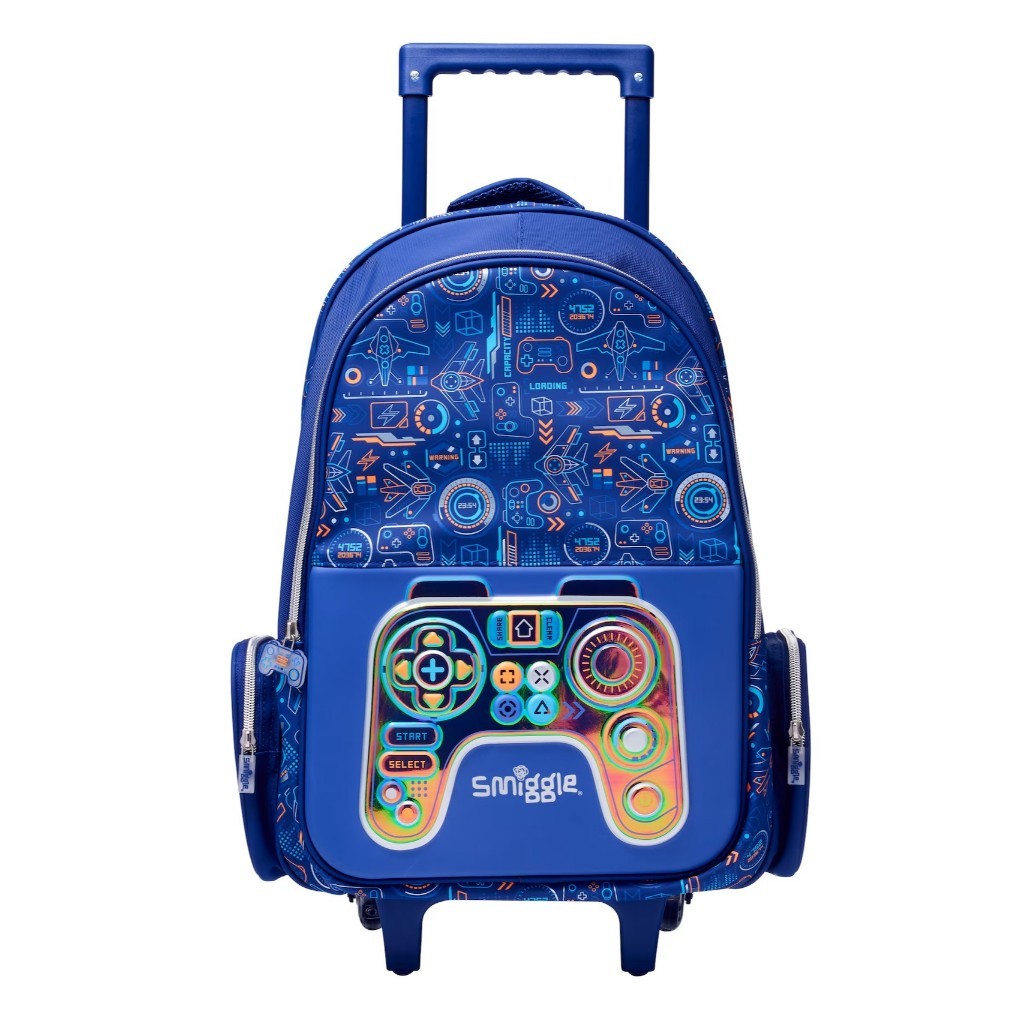 👫🧳 ล้อลากกระเป๋าเป้ มีไฟ Trolley Backpack With Light Up Wheelsประถมขึ้นไป🎯ขนาด 18 นิ้ว🏎พร้อมส่งด่วน - รูปที่ 4