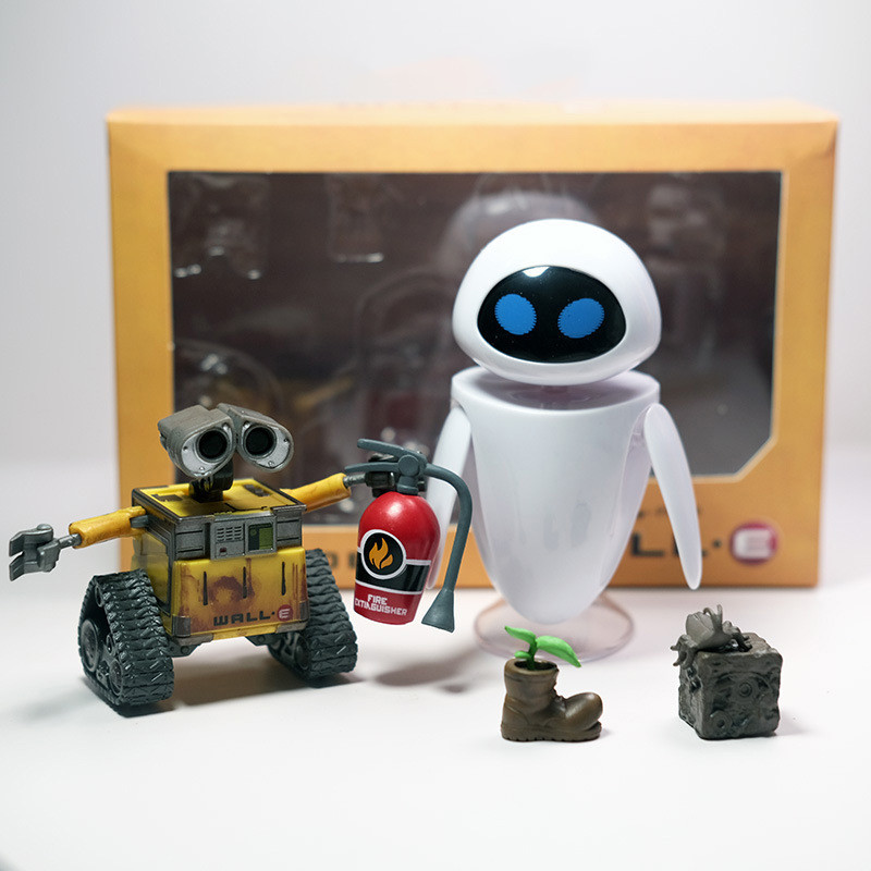 Wall-E และ EVE ชุด Action Figure การ์ตูนตุ๊กตาคอลเลกชัน Kawaii น่ารักของเล่น Dsektop Decor เครื่องประดับรถวันเกิดของขวัญชนิดบรรจุกล่อง