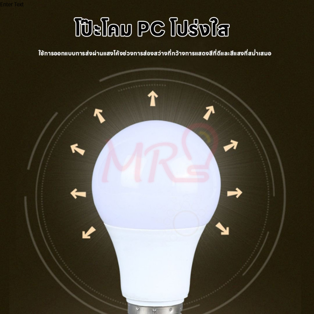 💡MR💡หลอดไฟ LED หลอดประหยัดพลังงาน ขั้ว E27 หลอดไฟถนอมสายตาความสว่างสูง 3/5/7/9/12/15/18/24Wวัตต์หลายระดับ และ 2 สี