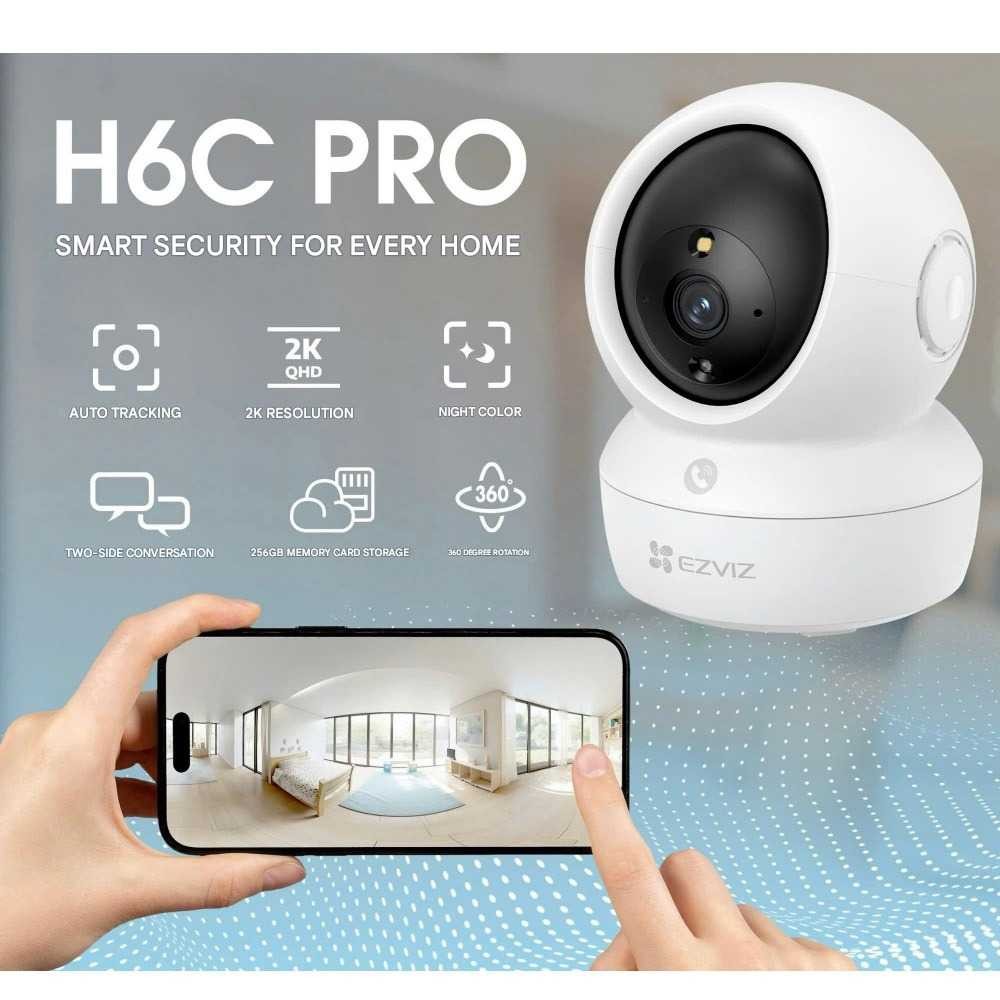 EZVIZ 2K การตรวจจับการเคลื่อนไหว Two Way Audio WiFi กล้องวงจรปิด 2.4G - H6c Pro 3MP -NIEL88