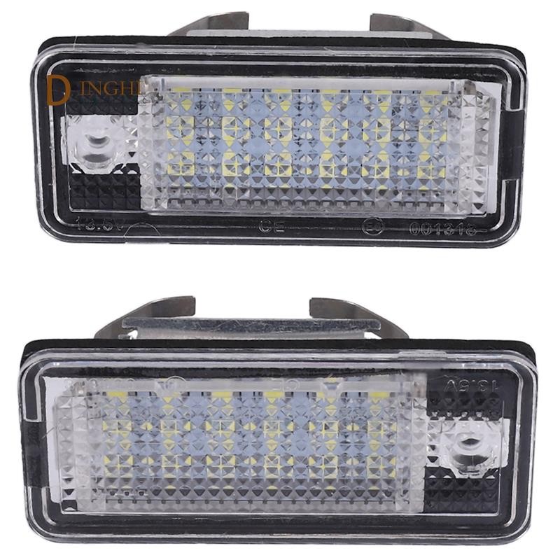รถ LED จํานวนใบอนุญาตโคมไฟสีขาวสําหรับ A3 S3 8P A4 B6 B7 A5 A6 4F A8 S8 C6