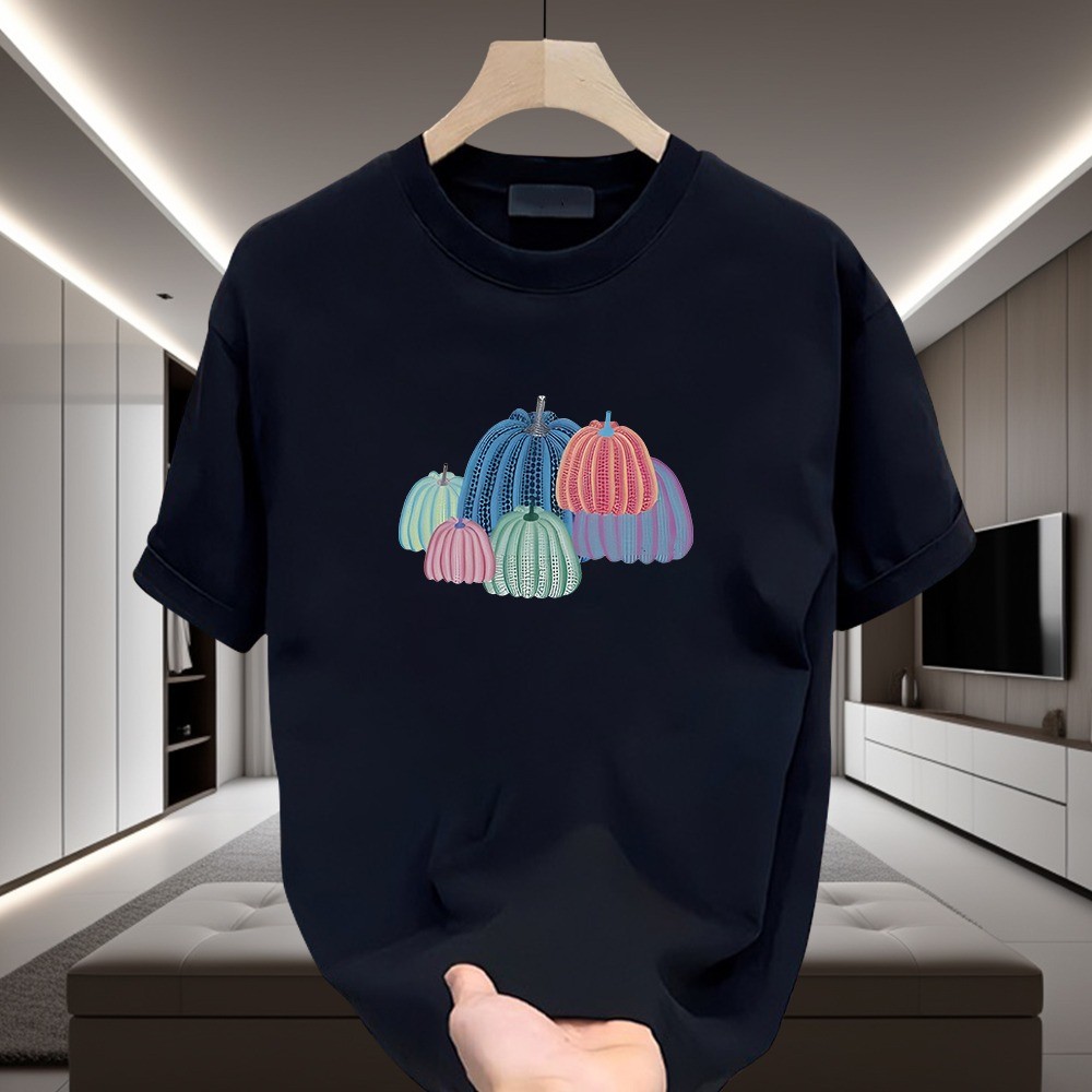 สีดําสีขาวผ้าฝ้ายแขนสั้นใหม่เสื้อยืด S-3XLnew23 ผ้าฝ้ายยาวstaple DX0400A Xinjiang [ผ้าฝ้ายเส้นด้ายคู