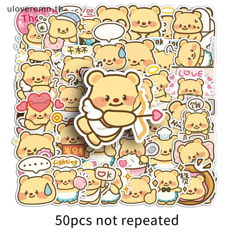 ULO 50 สติ๊กเกอร์ Butterbear การ์ตูนน่ารัก สติ๊กเกอร์ TH