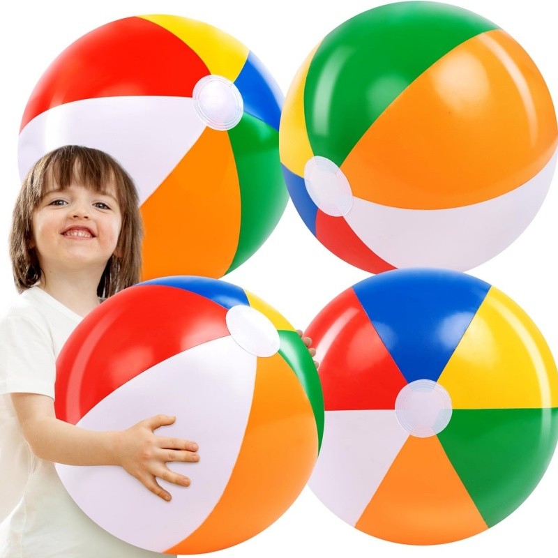 ลูกบอลน้ำ inflatable 1/3/5 PCS พลาสติกคุณภาพดี - เหมาะสำหรับสระและเกมกลางแจ้ง - เกมส์น้ำ Rainbow Ball สำหรับปาร์ตี้ฤดูร้อน