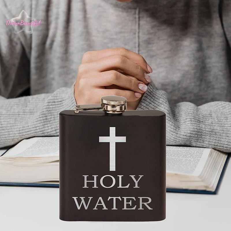 <DBFl-t> 168ML Cross Pattern Holy Water Bottle ck Hip Flask Stainless Hip Flask Hip Flask วิสกี้ขวดส