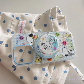 เคสไอโฟน 17 สำหรับ IPhone 15 16 14 13 12 Pro Max 16 15 7 14 8 Plus 16 Pro สนูปปี้สุดน่ารักและสร้างสรรค์หน้ายิ้มแบบปกใหม่