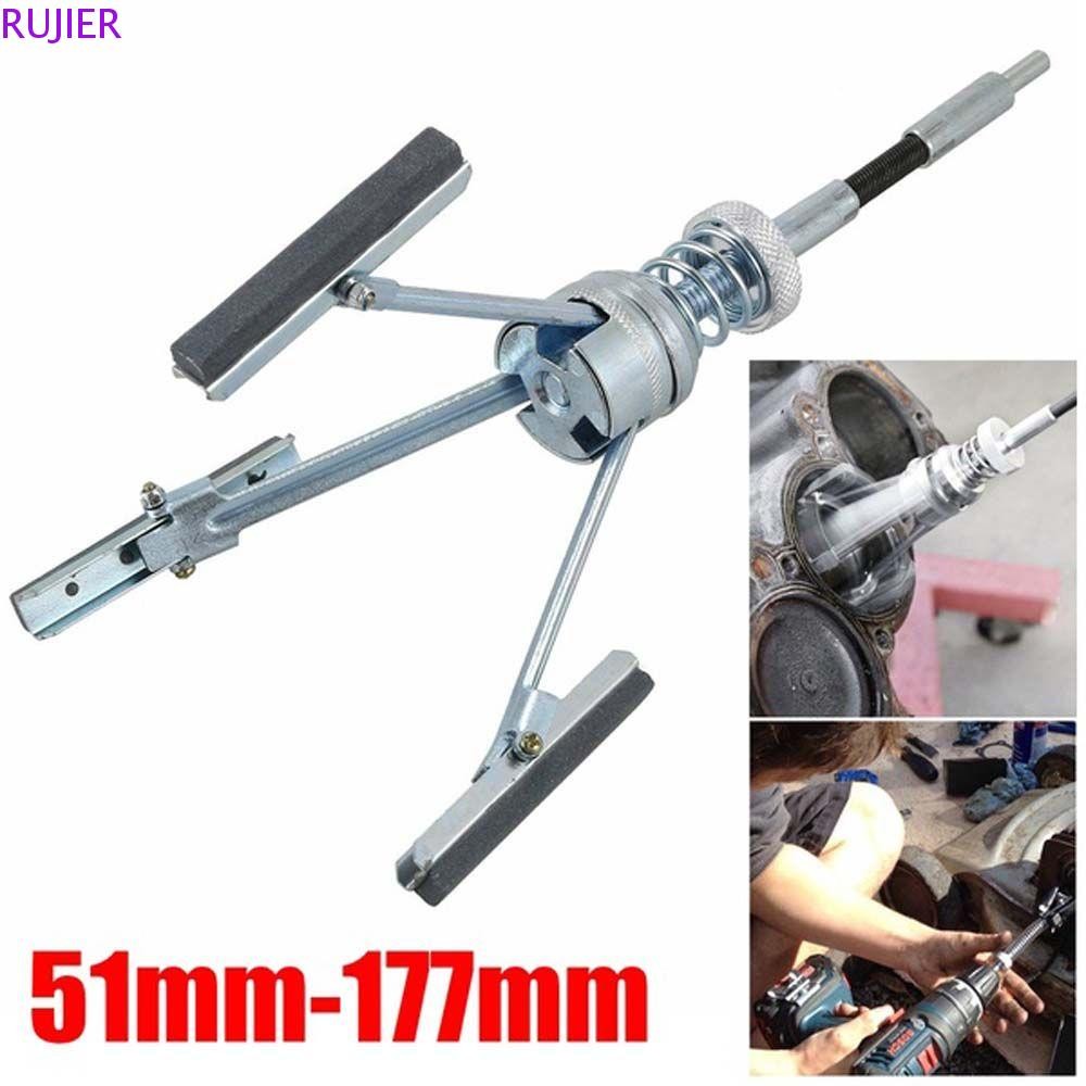 RUJIER กระบอกเครื่องยนต์ Hone Tension 1PC Self-centering Steel ลูกสูบเพลาปรับได้ Honing