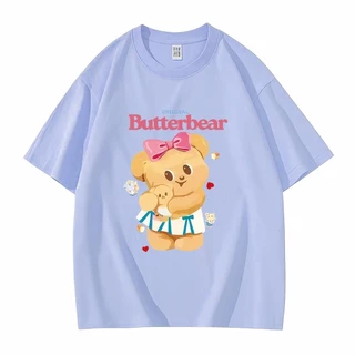 เสื้อ Butterbear Butter bear T-shirt ผ้าCotton 100%ใส่ได้ ทั้ง ชาย ใส่สบาย ไม่หด ไม่ย้