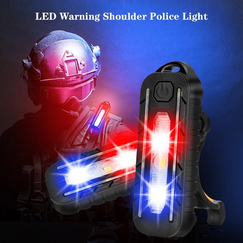 【Rasen Moto】ไฟตํารวจ LED สีแดง สีน้ําเงิน พร้อมคลิปชาร์จ รูปที่ 2