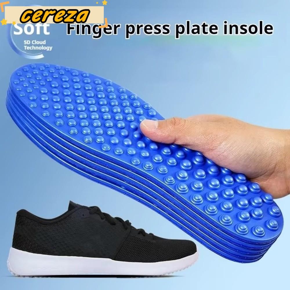 CEREZA 1 คู่พื้นรองเท้านวด, EVA นุ่มบรรเทาเท้าความเมื่อยล้ารองเท้า Insoles, สบายกันกระแทกนิ้วมือความดัน Board Design ความยืดหยุ่นสูงกีฬา Insoles สําหรับผู้ชายผู้หญิง