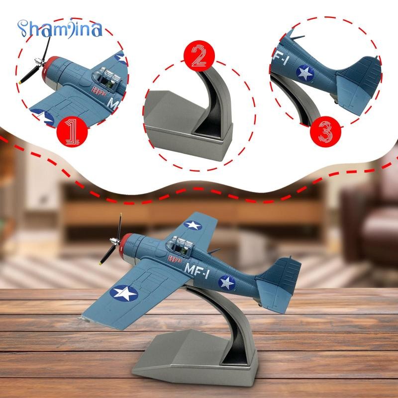 [Shamjina] 1/72 Scale Fighter Tabletop Decor เครื่องประดับเครื่องบินสําหรับห้องนั่งเล่น Cafe Bar